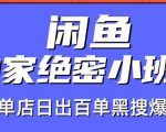 火焱社闲鱼独家绝密小班课-闲鱼单店日出百单黑搜爆破法