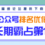 公众号排名优化精准引流玩法，长期霸占第1位被动引流（外面收割价5000-8000！）