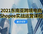 2021东南亚跨境电商Shopee实战运营课程，0基础、0经验、0投资的副业项目