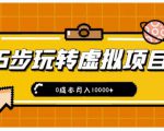 新手小白只需5步，即可玩转虚拟项目，0成本月入10000+【视频课程】