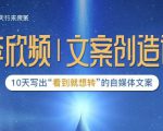 李欣频|文案创造课，0基础可报10天写出“看到就想转”的自媒体文案