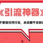 《引流神器》拥有这套系统化的思维，不管做任何行业，永远都不会缺流量（PDF电子书）