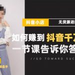 梨子会·抖店无货源进阶冲刺课，如何赚到抖音千万销售，这套课程会告诉你答案