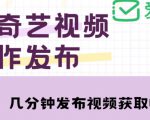 爱奇艺号视频发布，每天只需花几分钟即可发布视频，简单操作收入过万【教程+涨粉攻略】