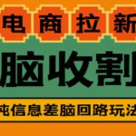 外面收费588的电商拉新收割机项目，无脑操作一台手机即可【全套教程】