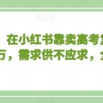 不用投资，在小红书靠卖高考复习资料，月入一万，需求供不应求，全是利润【揭秘】