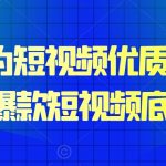 15天成为短视频优质创作者，​学会爆款短视频底层逻辑