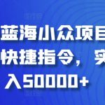 小红书蓝海小众项目，自动记账快捷指令，实操月入50000+【揭秘】