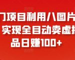 冷门项目利用八图片平台，实现全目动卖虚拟产品日赚100+【揭秘】