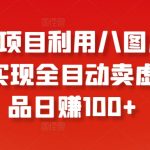 冷门项目利用八图片平台，实现全目动卖虚拟产品日赚100+【揭秘】